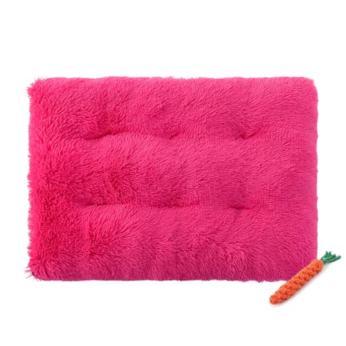 FANSU Hundebett Waschbar Katzenbett Flauschig Hundebetten, Weiche Beruhigende Haustierbett Abnehmbar und Waschbar für Kleine Mittlere oder große Hunde (M-65X50CM,Rosa Rosa) von FANSU