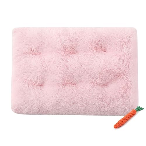 FANSU Hundebett Waschbar Katzenbett Flauschig Hundebetten, Weiche Beruhigende Haustierbett Abnehmbar und Waschbar für Kleine Mittlere oder große Hunde (S-55X40CM,Helles Rosa) von FANSU