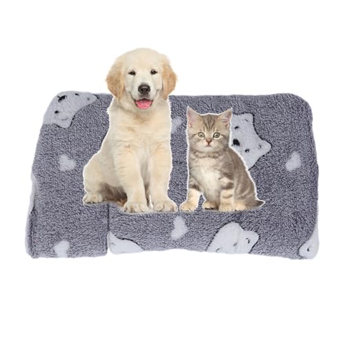 FANSU Hundebett Waschbar Katzenbett Flauschig Hundebetten Weiche Beruhigende Haustierbett Abnehmbar und Waschbar für Kleine Mittlere oder große Hunde (Grauer Bär,60 * 80cm) von FANSU