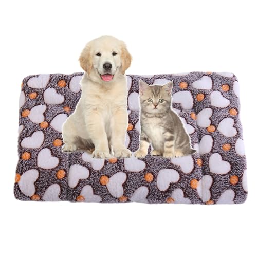 FANSU Hundebett Waschbar Katzenbett Flauschig Hundebetten Weiche Beruhigende Haustierbett Abnehmbar und Waschbar für Kleine Mittlere oder große Hunde (Graues Herz,50 * 60cm) von FANSU