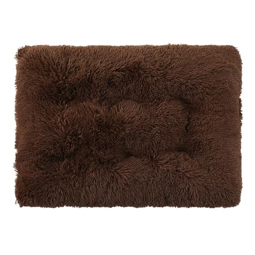 FANSU Hundebett Waschbar Katzenbett Flauschig Hundebetten Weiche Beruhigende Haustierbett Abnehmbar und Waschbar für Kleine Mittlere oder große Hunde (XL-95X65CM,Kaffee) von FANSU