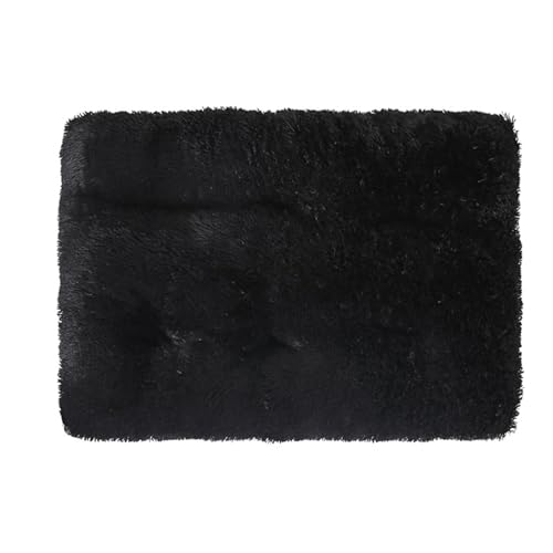 FANSU Hundebett Waschbar Katzenbett Flauschig Hundebetten Weiche Beruhigende Haustierbett Abnehmbar und Waschbar für Kleine Mittlere oder große Hunde (XXL-110X75CM,Schwarz) von FANSU