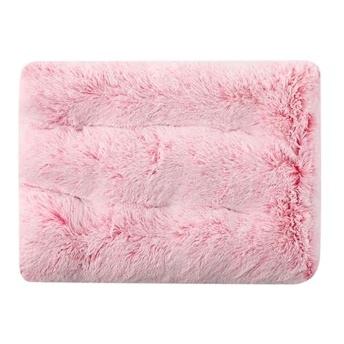 FANSU Hundebett Waschbar Katzenbett Flauschig Hundebetten Weiche Beruhigende Haustierbett Abnehmbar und Waschbar für Kleine Mittlere oder große Hunde (XXL-110X75CM,Tie-Dye Rosa) von FANSU