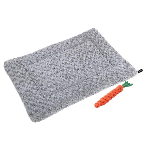 FANSU Hundebett Waschbar Katzenbett Flauschig Hundebetten Weiche Hunde Bett Beruhigende Haustierbett Abnehmbar und Waschbar für Kleine Mittlere Hunde (70x50CM,Hellgrau) von FANSU