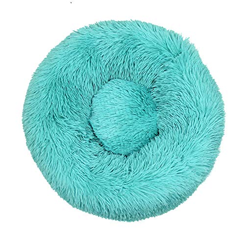 FANSU Hundebett rund Hundekissen Plüsch weichem Hundesofa rutschfest Base Katzenbett Donut Größe und Farbe wählbar (Smaragd,120CM) von FANSU