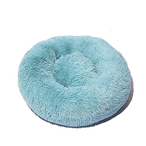 FANSU Hundebett rund Hundekissen Plüsch weichem Hundesofa rutschfest Base Katzenbett Donut Größe und Farbe wählbar (Smaragd,40CM) von FANSU