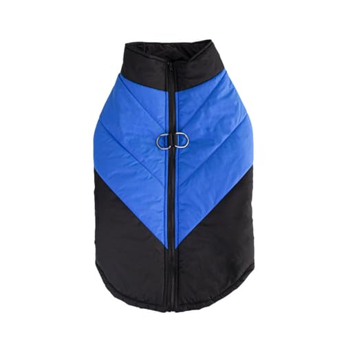 FANSU Hundemantel Winter Wasserdicht, Warme Hundejacke Wasserdicht Herbst Haustier Jacken Mit Reflektierend für Kleine Hunde Mittlere & Große Hunde (5XL,Blau) von FANSU