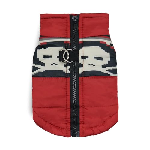 FANSU Hundemantel Winter Wasserdicht Tarnung, Warme Hundejacke Wasserdicht Herbst Haustier Jacken Wattierte Kleidung für Kleine Hunde Mittlere Hunde Große Hunde (XL,Rot) von FANSU