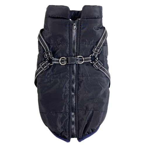 FANSU Hundemantel für Großer Hundem, Hundemantel 5-30KG Grosse Hunde Hundemantel Warme Hundejacke Winter Haustier Jacken Wattierte Kleidung (3XL,Schwarz) von FANSU