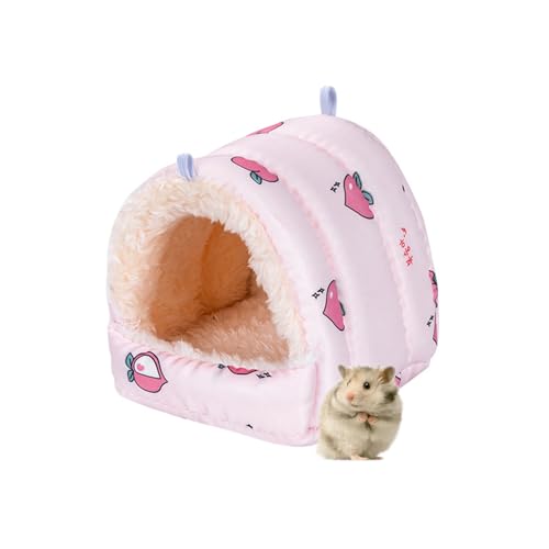 FANSU Meerschweinchen Bett Versteck, Meerschweinchen Betthöhle Winter Gemütliches Waschbar Kuschelhöhle Kuschelig für Kleintiere Hamster Chinchillas Mini Igel (15x15CM,Gelb Eiscreme) von FANSU