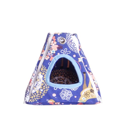 FANSU Meerschweinchen Bett Versteck, Meerschweinchen Betthöhle Winter Gemütliches Waschbar Kuschelhöhle Kuschelig mit Abnehmbarem Kissen für Kleintiere Hamster Chinchillas (22 * 22cm,Blau) von FANSU