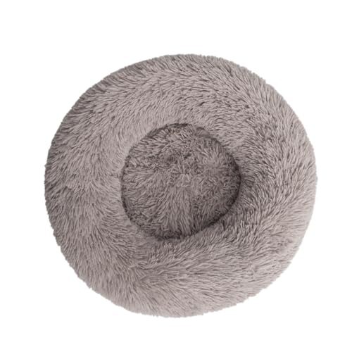 FAOLONE Selbstwärmendes Haustierbett, Donut-, Katzen- und Hundebett, beruhigendes Katzen- und Hundebett für Haustiere, Katzenbetten, bequem, rund, ultraweich, waschbar, Größe M, 61 cm, Beigebraun von FAOLONE