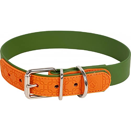 Farm-Land Halsband Oliv/Orange 45 cm von FARM-LAND