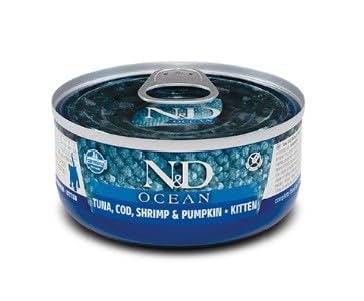 FARMINA ND Cat Kitten Ocean ATUN Kabeljau, Kürbis, 24 x 70 g FARMINA ND Cat Kitten Ocean ATUN Kabeljau, Kürbis, 24 x 70 g von FARMINA