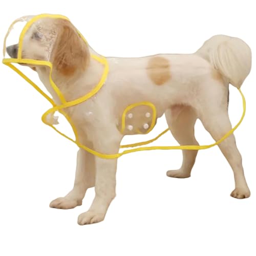 FASHIIROW Poncho Regen Haustier Regenmantel Für Kleine Mittelgroße Hunde Undurchlässige Perro Welpenhund Poncho Regenmantel Pudel Maskottas Kleidung-gelb-l-suit 3-4,5 Kg von FASHIIROW