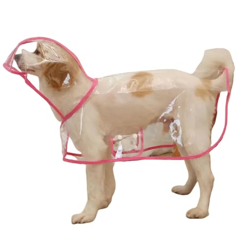 FASHIIROW Poncho Regen Haustier Regenmantel Für Kleine Mittelgroße Hunde Undurchlässige Perro Welpenhund Poncho Regenmantel Pudel Maskottas Kleidung-rose-3xl-suit 9-13 Kg von FASHIIROW