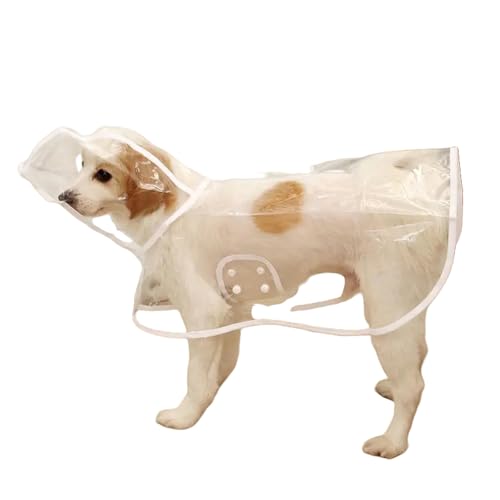 FASHIIROW Poncho Regen Haustier Regenmantel Für Kleine Mittelgroße Hunde Undurchlässige Perro Welpenhund Poncho Regenmantel Pudel Maskottas Kleidung-weiß-3xl-suit 9-13 Kg von FASHIIROW