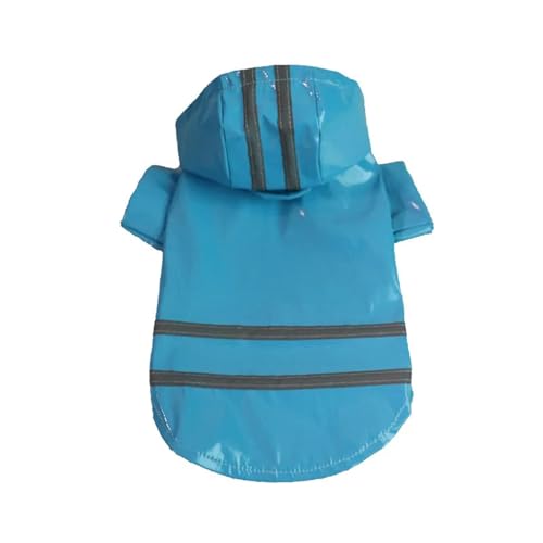 FASHIIROW Poncho Regen Hund Regenmantel Reflektierende wasserdichte Schneefeste Haustier Mantel Für Kleine Welpen Katzen Regenmantel Chihuahua Bulldogge Haustiere-blau-XL von FASHIIROW