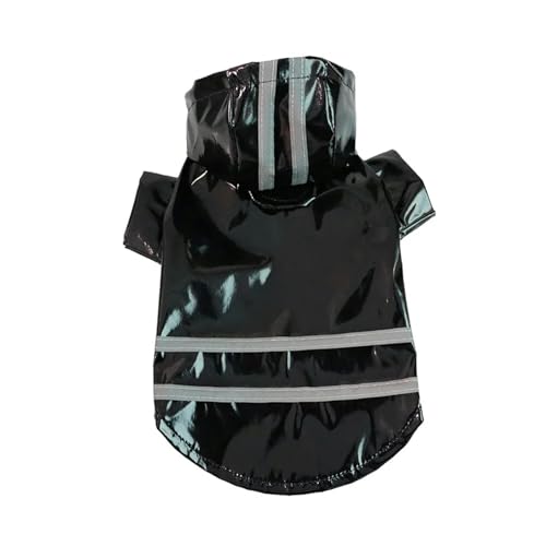 FASHIIROW Poncho Regen Hund Regenmantel Reflektierende wasserdichte Schneefeste Haustier Mantel Für Kleine Welpen Katzen Regenmantel Chihuahua Bulldogge Haustiere-schwarz-XL von FASHIIROW