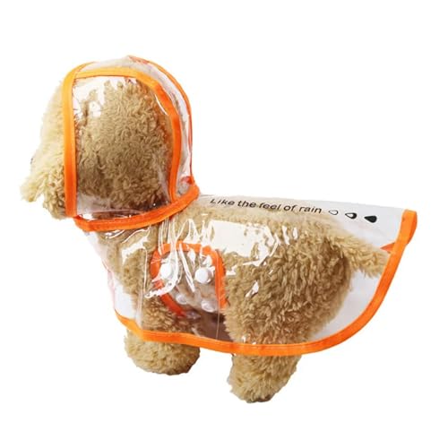 FASHIIROW Poncho Regen Katzen Regenmantel wasserdichte Haustierkleidung Für Katzen Garfield Kätzchen Poncho Regenmantel Maskottchen Capa De Chuva-orange-XXL-anhänger 7-9 Kg von FASHIIROW