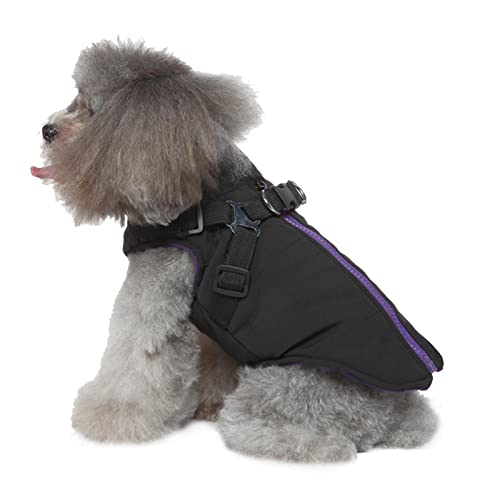 FASSME Gepolsterte Weste Hundejacke, gemütlich, wasserdicht, winddicht, wendbar, Winter-Hundejacke, warme Jacke, kleine Hundeweste, Geschirr für Welpen, Winter, kaltes Wetter von FASSME