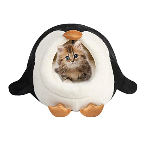 FASSME Meerschweinchen-Bett, süßes Pinguin-Form, Meerschweinchen-Versteck – niedliches warmes Bett für Hamster, Plüsch, Hamster, Hamster, Bett und Versteck von FASSME