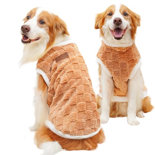 Pullover Für Hunde, Warmes Hunde-Sweatshirt, Warme Hunde-Winterweste, Katzenkleidung Für Kaltes Wetter, Haustierbekleidung, Hunde-Winterpullover Aus Plüsch Für Große Hunde, Kalte von FASSME