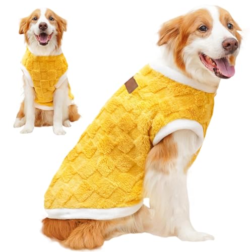 Pullover Für Hunde, Warmes Hunde-Sweatshirt, Warme Hunde-Winterweste, Katzenkleidung Für Kaltes Wetter, Haustierbekleidung, Hunde-Winterpullover Aus Plüsch Für Große Hunde, Kalte von FASSME