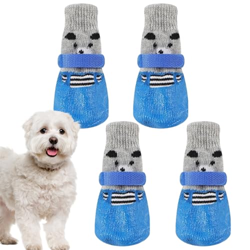 Rutschfeste Hundesocken, rutschfest, atmungsaktiv, weiche Haustiersocken für Hartholzböden, Teppiche, Sofas, verschleißfeste Hundeschuhe für Pfotenschutz von FASSME