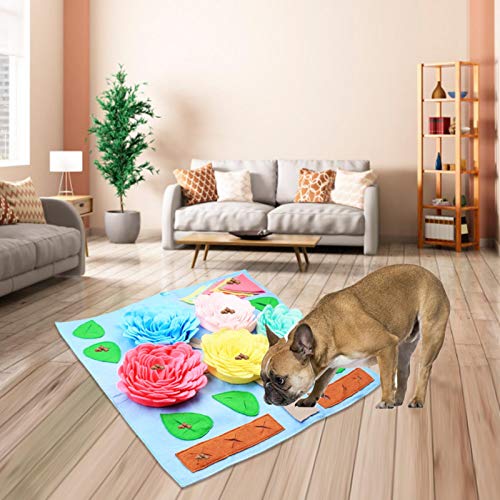 Schnüffelmatte für Hunde – Haustier-Futtermatte groß – langlebiges, interaktives Puzzle-Spielzeug für Training Futtersuche Fähigkeiten, Hundeleckerlis Futtermatte von FASSME