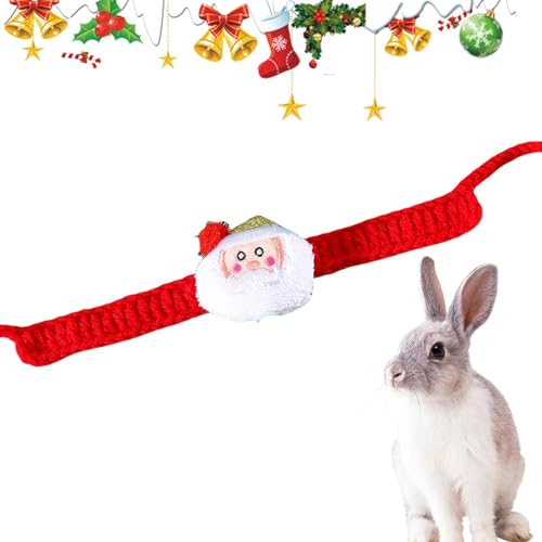 Weihnachts-Haustierhalsband, weich, gemütlich, Weihnachts-Hunde-Outfit, verstellbares Halsband für Hunde und Katzen, Urlaubsverkleidungszubehör von FASSME