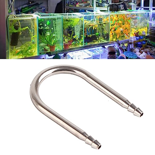 FAUOSWUK U-förmiges Edelstahlrohr, 0,2 Zoll, CO2-Diffusor für Aquarien, Kohlendioxid-Regler, Prüfglasrohr für Aquarien von FAUOSWUK