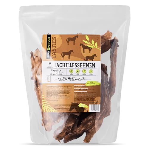 FAVLY Petfood Premium Pferdeachillessehne für Hunde 750g - luftgetrockneter Kauartikel 100% natürlich – natürliche Zahnpflege – für Allergiker & Sensible Doggos von FAVLY Petfood