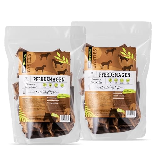 FAVLY Petfood Premium Pferdemägen für Hunde 1200g - luftgetrockneter Kauartikel 100% natürlich – natürliche Zahnpflege – garantiert Keine chemischen Zusatzstoffe (2er Pack) von FAVLY Petfood