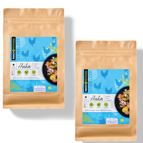 FAVLY Petfood Trockenfutter Huhn mit Karotte, Birne & Leinsamen: durch Slow-Baking Werden Zutaten optimal aufgeschlossen – Adult 6.000g von FAVLY Petfood