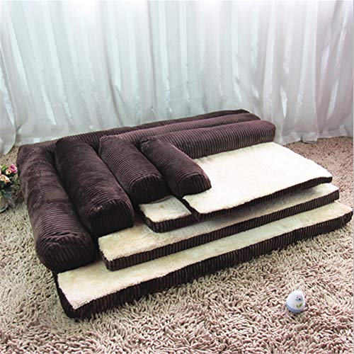 FC Fancy Hundebett, maschinenwaschbar, bequem, Plüsch, rechteckig, Kätzchen-Kunstpelz-Sofa, S/M/L/XL von FC Fancy