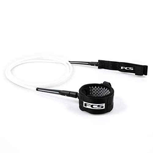 FCS 6' Regular Leash-Black/White von FCS