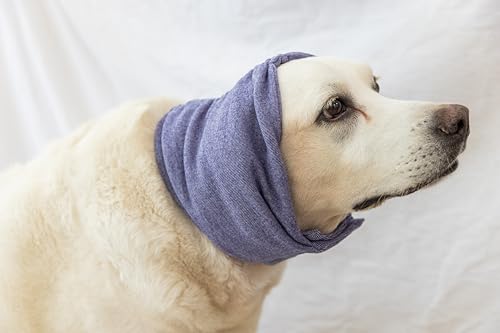 FDANDADE Ohrenklappen für Hunde, zur Erholung von Operationen, Ohrenklappen für Angstlinderung, Geräuschunterdrückung für Feuerwerk, Gewitter, Lila L von FDANDADE