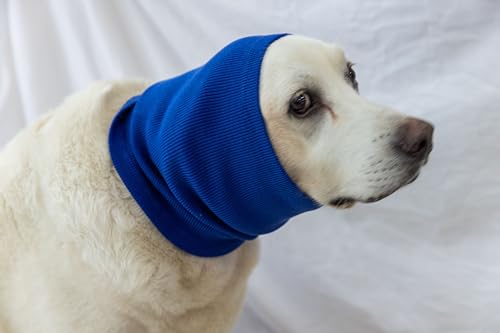 FDANDADE Hunde-Gehörschutz, weicher und warmer Gehörschutz für kaltes Wetter, Geräuschreduzierung und Outdoor-Aktivitäten (Blau, L) von FDANDADE