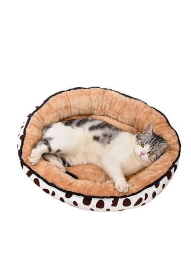 Winter Warme Katze Nest Spot Ei Crustate Nest Für Hunde Nest Öffnen Super Große Katze Bett Kleine Hund Weiche Nest (Color : Spritze Ei Falted Nest, Size : L 50 * 60) (Nest + Mat 1 von FDINUDIGUHTTYYYY