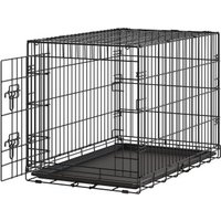 FEANDREA Faltbarer Hundekäfig mit 1 Tür und Kunststoffschale 92,5 cm, 58,2 cm, 63,4 cm FEANDREA Faltbarer Hundekäfig mit 1 Tür und Kunststoffschale 92,5 cm, 58,2 cm, 63,4 cm von FEANDREA