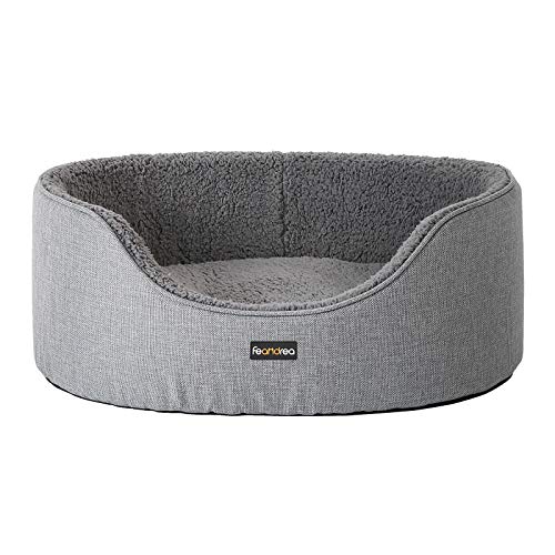 Feandrea Hundebett, Hundekorb, Wendekissen, 92 x 72 x 28 cm, grau PGW33GG von Feandrea