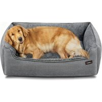 FEANDREA Hundebett in Leinenoptik, Hundekorb, erhöhte Ränder, rutschfeste Unterseite, Bezug abnehmbar waschbar FEANDREA Hundebett in Leinenoptik, Hundekorb, erhöhte Ränder, rutschfeste Unterseite, Bezug abnehmbar waschbar von FEANDREA