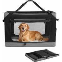 FEANDREA Hundebox faltbar, tragbar, Oxford-Gewebe, 4 Türen, mit Griffen und Seitenfach M-XXL FEANDREA Hundebox faltbar, tragbar, Oxford-Gewebe, 4 Türen, mit Griffen und Seitenfach M-XXL von FEANDREA