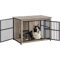FEANDREA Hundekäfig Möbel Beistelltisch hochbelastbar Braun Grau grau FEANDREA Hundekäfig Möbel Beistelltisch hochbelastbar Braun Grau grau von FEANDREA