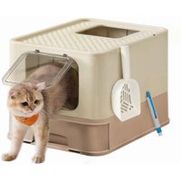 FEANDREA Katzentoilette, mit Deckel beige-braun FEANDREA Katzentoilette, mit Deckel beige-braun von FEANDREA