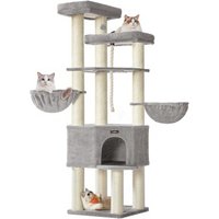 FEANDREA Kratzbaum für große katzen mit dicken Säulen hellgrau FEANDREA Kratzbaum für große katzen mit dicken Säulen hellgrau von FEANDREA