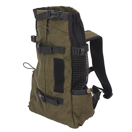 FEAW Hunderucksack, Leichter Haustierrucksack aus Weichem Nylon, Tragbar mit Reflektierendem Streifen für Unterwegs (Gras-Grün) von FEAW