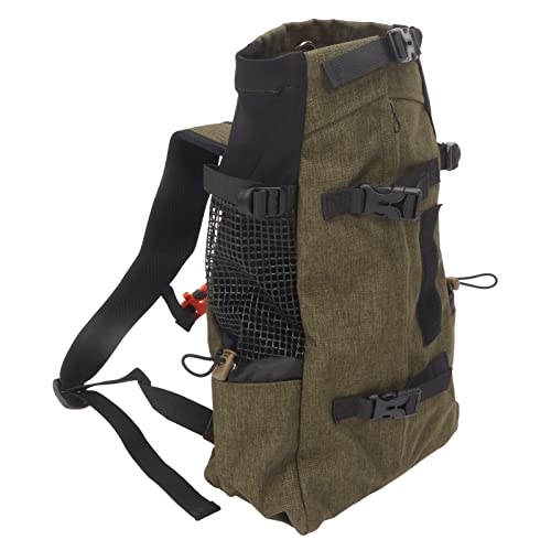 FEAW Hunderucksack, Leichter Haustierrucksack aus Weichem Nylon, Tragbar mit Reflektierendem Streifen für Unterwegs (Gras-Grün) von FEAW