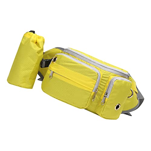 FEAW Leckerli-Tasche für Hunde, Multifunktionale, Praktische Wandertasche mit Wasserflaschentasche Zum Einkaufen für Ausflüge (Gelb) von FEAW